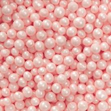 Picture of PINK SUGAR PEARLS 4MM EDIBLE SPRINKLES X 50G